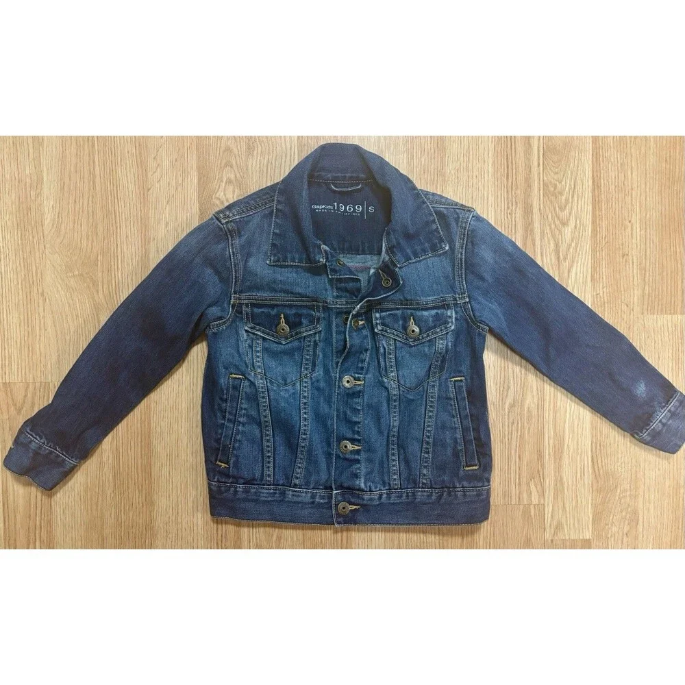 Minnie Mouse Fierce & Fashionable Upcycled Gap Girls Small Jean Jacket Denim
